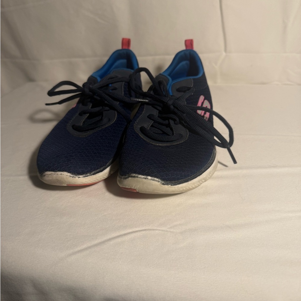 Navy and Pink Athletic Shoes